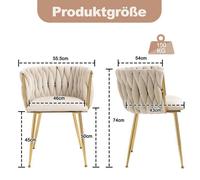 Plaque épaissieNouveau design moderne épaissi (ancien SKU: w1880109477) ensemble de chaises de salle à manger en velours de luxe m