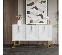 Plaque épaissieNouveau Épaisseur design moderne buffet moderne 3 portes avec étagères réglables, porte d'armoire en U, poignée en