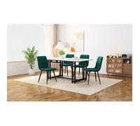 Plaque épaissieNouveau Premium sense 120x70cm table de salle à manger noire avec 4 chaises table de cuisine moderne chaise de sall