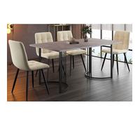 Plaque épaissieNouveau Premium sense Dining Group (Set de 5), table à manger avec 4 chaises, table à manger de cuisine moderne, 14