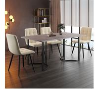 Plaque épaissieNouveau Premium sense Dining Group (Set de 5), table à manger avec 4 chaises, table à manger de cuisine moderne, 14