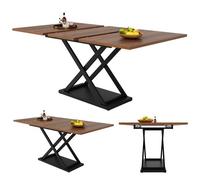 Plaque épaissieTable à manger extensible (120 - 160×80cm), table à manger extensible, table à manger de cuisine d'économie d'espac