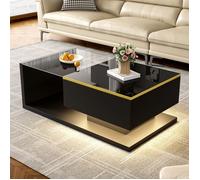 Plaque épaissieTable basse de 90 cm de long, noir brillaTable basse de 90 cm de long, noir brillant. Tables d'appoint, tables bass