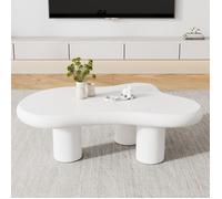 Plaque épaissieTable basse irrégulière épaissie et accueillante couleur nuage de 2e génération, longueur 97 cm, largeur 67 cm, hau