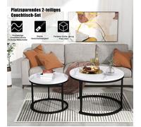 Plaque épaissieTable basse ronde ensemble de 2 tables basses salon table d'appoint encastrée ronde 2 tables d'appoint rondes