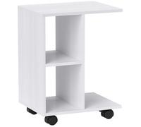 Plaque épaissieTable d'appoint en forme de C, table basse à roulettes, table basse, table de salon portable, pour petits espaces,