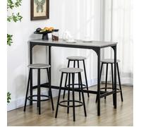 Plaque épaissietable de bar avec tabouret de bar set de 5 pièces. Ensemble de table de bar, table de cuisine avec tabouret 4 levie