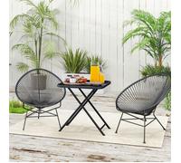 Plaque épaissieTable de jardin pliante Outsunny 70 x 70 cm, table de balcon résistante aux intempéries, table pliante en acier ave