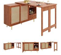 Plaque épaissieTable verticale pivotante à 360° (corps principal: 107 x 40 x 71,4 cm), table verticale marron Design extensible, a