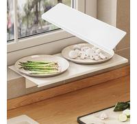 Plaque Extension du Rebord de Fenêtre en Métal avec Base Magnétique pour Plantes ou Rangement et Organisation de Cuisine Salle de Bain et Balcon, Installation Sans Perçage