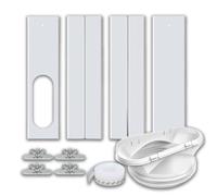 Plaque fenêtre pour volet roulant, panneau de calfeutrage pour tuyau d’évacuation de climatiseur mobile, sans perçage pour fenêtre coulissante (4PCS)