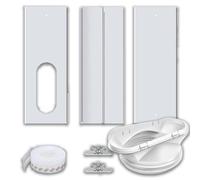 Plaque fenêtre pour volet roulant, panneau de calfeutrage pour tuyau d’évacuation de climatiseur mobile, sans perçage pour fenêtre coulissante (3PCS)