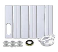 Plaque fenêtre pour volet roulant, panneau de calfeutrage pour tuyau d’évacuation de climatiseur mobile, sans perçage pour fenêtre coulissante (6PCS)
