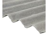 Plaque fibrociment sans amiante Gris, l.- 92cm, L.- 2m