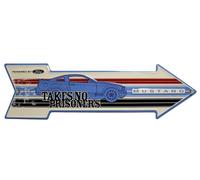 Plaque Fleche Ford Mustang Blanche Take No Prisoners 51cm Affiche