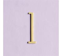 Plaque flottante 3D pour maison - Chiffres créatifs en laiton massif doré - Chiffres de 0 à 9 pour porte, maison, boîte aux lettres, hôtel, sol, villa, décoration, panneau de bricolage - 7,1 cm