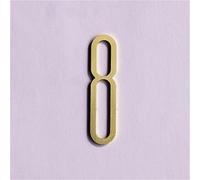 Plaque flottante 3D pour maison - Chiffres créatifs en laiton massif doré - Chiffres de 0 à 9 pour porte, maison, boîte aux lettres, hôtel, sol, villa, décoration, panneau à faire soi-même, 7,1 cm
