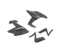 Plaque Flux Air Pour ZX-6R 2024 Spoiler Latéral Moto Ailettes Aérodynamiques Pour Ailerons De Moto Accessoires De Modification Mise Niveau Universels(Black1)