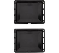 Plaque four antiadhésive 46 × 37 × 3 cm lot de 2 rebord 30 mm compatible four traditionnel pâtisserie et cuisson multi-niveaux