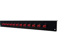 Plaque frontale équipée pour boîte d'épissure fibre optique, 12 x ST multimode (395442)