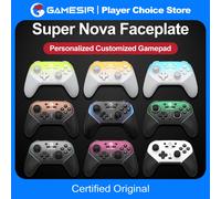 Plaque frontale magnétique GameSir pour manette Super Nova - Coque personnalisable, capot supérieur multicolore, accessoires de jeu Vibrant Orange