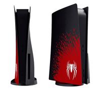 Plaque frontale pour PS5 - Plaques latérales pour console PlayStation 5 Disc Edition - Coque de rechange - Noir - Anti-rayures et anti-poussière - Motif araignée