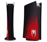 Plaque frontale pour PS5 PlayStation 5 Digital Edition Spider Console Accessoire de remplacement Coque de protection anti-rayures et anti-poussière