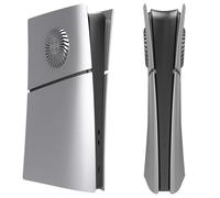 Plaque frontale pour PS5 Slim console, plaque frontale de rechange protectrice pour PS5 Slim Accessoires (version numérique argentée)