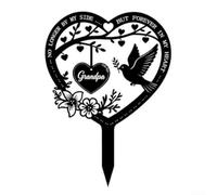 Plaque funéraire en fer avec inscription Dad | Piquet en métal facile à installer conçu pour honorer vos proches dans les jardins ou les tombeaux.
