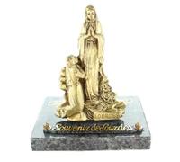 Plaque funéraire en granit de l'Apparition debout en bronze de 17cm