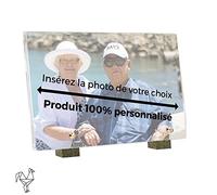 Plaque Funéraire Personnalisée - Plaque Personnalisable - Funéraire avec photo - Résistante aux Intempéries et Traitée Anti UV (40x27 cm (grand))