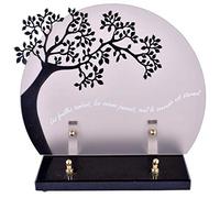 Plaque Funéraire | Plaque Mortuaire | Plaque funéraire personnalisée | Plaque funéraire Personnalisable | Frise Arbre | Plaque en INOX sur Peinture Poudrée Violette