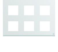 Plaque gallery plastique injecté 2x3x2 modules pure antibacterien - HAGER WXP9986