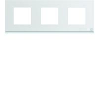 Plaque gallery plastique injecté 3 postes horizontale 71mm pure antibacterien - HAGER WXP9913