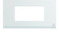 Plaque gallery plastique injecté 4 modules entraxe 71mm pure antibacterien - HAGER WXP9904