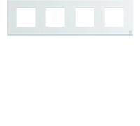 Plaque gallery plastique injecté 4 postes horizontale 71mm pure antibacterien - HAGER WXP9914