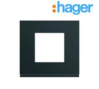 Hager Plaque Gallery WXP0202 – 1 poste plastique peint Night Noir