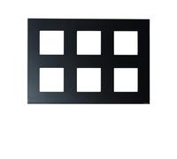 Plaque gallery plastique peint 2x3x2 modules night - HAGER WXP0286