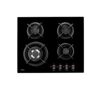 Plaque Gaz Amica 1106132 Pose Libre Sécurité De Flamme 230V 4 Zones Acier Inoxydable Noir Noir G