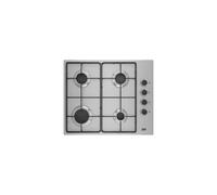 Beko TAQUE GAZ HIGG64123SX Noir, Acier inoxydable Intégré 61 cm 4 zone(s)