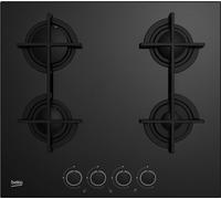 Beko Plaque de cuisson HILG 64225 SB – Gaz 4 zones – Intégré 60 cm – Noir