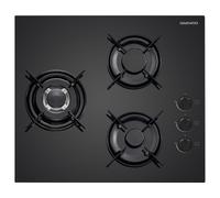 Plaque de cuisson à gaz - DAEWOO - 3 foyers - 60 cm - BH6GKR21BNL - Noir