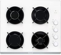 BPG6413W - Table de cuisson au gaz - 4 plaques de cuisson - Niche - largeur : 56 cm - profondeur : 48 cm - blanc - avec avant biseauté