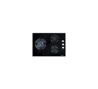 Plaque Gaz CCI 5003 BK 08041505 6250W 3 Brûleurs 1 Triple Couronne Barres de Fer Verre Noir
