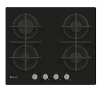 Plaque gaz CDK6KB, 4 foyers gaz, Verre trempé, grilles fonte