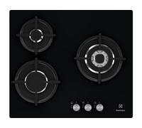 Electrolux – Table de cuisson au gaz EGT6633NOK – 3 foyers, L56 x P48 cm, niche, noir