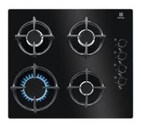 Plaque de cuisson à gaz - Electrolux - EGG6407K - Verre trempé - Allumeur intégré - Grilles en fonte