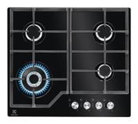 Plaque Gaz Electrolux EGM6343YAK 8900W 240V 4 Cheminée Alimenté au Gaz Encastré Panneau de Commande Avant Fonte Noir Noir G