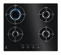Electrolux Plaque de cuisson EGG64272K – Gaz Série 600 Gas on Glass 60 cm, 4 feux, verre noir