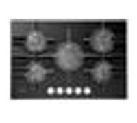 Plaque Gaz Hotpoint Ariston FTGHG 751 D/HA(BK) 3000 W 240V Commande Rotatif 5 Brûleurs Fonte Noir Noir G